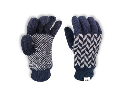 Dressa DRS Thinsulate mintás kesztyű - sötétkék - szürke (Méret L/XL, Szín Navy/Grey)