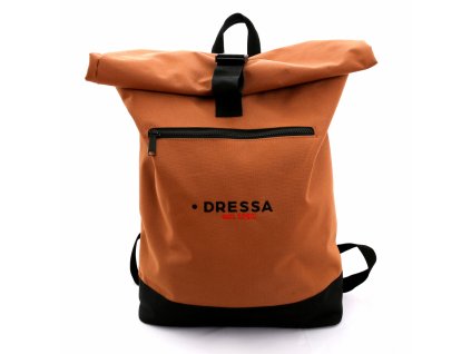 Dressa Rolltop csavart tetejű hátizsák - caramel (Méret Egy méretes, Szín Caramel)