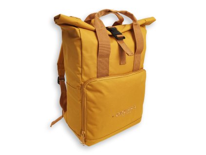 Dressa Rolltop csavart tetejű hátizsák - mustársárga (Méret Egy méretes, Szín Mustársárga)