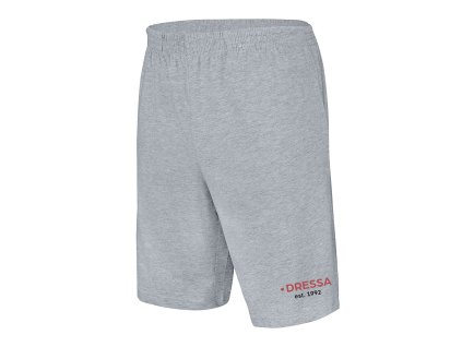 Dressa Sweat feliratos pamut rövidnadrág - szürke (Méret 3XL, Szín Oxford Grey)