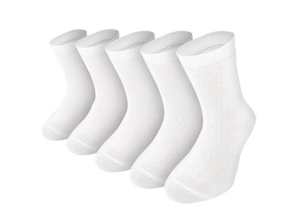 Dressa pamut gyerek zokni - fehér - 5 pár (Méret 35-38, Szín Fehér)