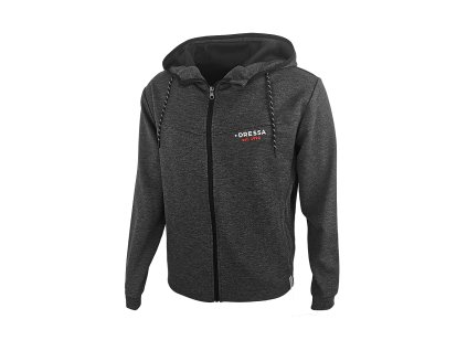 Dressa Recycled Scuba női cipzáros kapucnis pulóver - sötét melírszürke (Méret XXL, Szín Anthra Heather #444444)