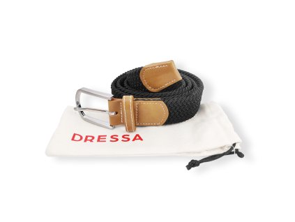 Dressa DRS fonott öv - fekete (Méret Egy méretes, Szín Black (Fekete))