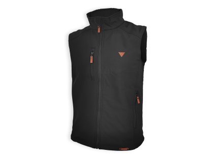 Dressa Softshell vízálló férfi mellény polár béléssel - fekete (Méret 4XL, Szín Fekete)