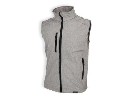 Dressa Softshell vízálló férfi mellény polár béléssel - szürke (Méret 4XL, Szín Grey Marl (Szürke) #a2999a)