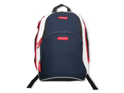 Dressa Sport hátizsák - kék-fehér-piros (Méret Egy méretes, Szín Navy/Red/White (Sötétkék) #2f303c)