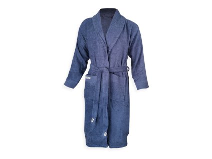 Dressa Home hosszs ujjs frottír fürdőköpeny köntös - farmerkék (Méret XXL/3XL, Szín Denim (Farmerkék))