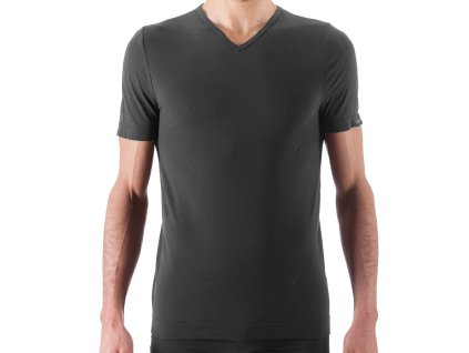 Issimo 251 férfi V nyaks microfibra póló - sötétkék (Méret L/XL, Szín Oceano (Sötétkék))
