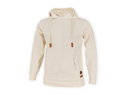Dressa nagyméretű biopamut női magasnyaks kapucnis pulóver - natsr (Méret 3XL, Szín Natural (Natsr))