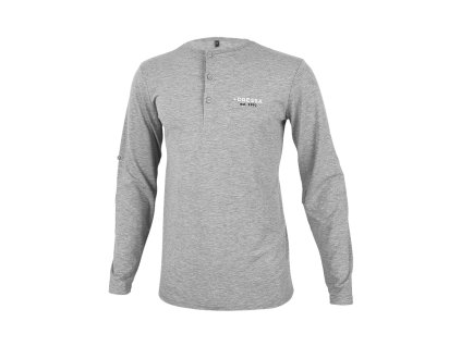 Dressa felgombolható ujjs nagyméretű férfi gombos póló - szürke (Méret 3XL, Szín Grey Marl (Szürke) #a2999a)