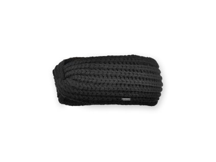 Dressa Elegant csavart kötött női fülmelegítő fejpánt - fekete (Méret Egy méretes, Szín Black (Fekete))