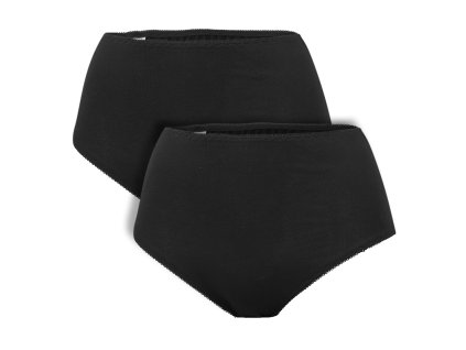 Dressa 302 magas dereks rugalmas pamut bugyi - fekete - 2db (Méret XXL, Szín Fekete)