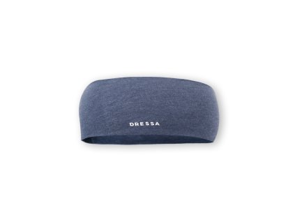 Dressa biopamut fülmelegítő fejpánt - farmerkék (Méret Egy méretes, Szín Light Denim Melange #4c5c74)
