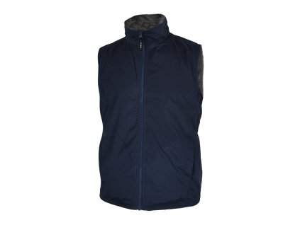 Dressa Basic polár béléses cipzáros mellény - sötétkék (Méret 3XL, Szín Navy/Grey)
