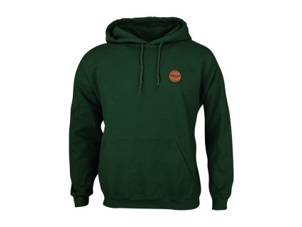 Dressa Forest kenguruzsebes pamut kapucnis pulóver - sötétzöld (Méret XXL, Szín Forest Green)