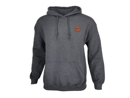 Dressa Forest kenguruzsebes pamut kapucnis pulóver - sötét melírszürke (Méret XXL, Szín Dark Heather)