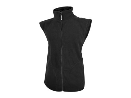 Dressa Basic Thermo nagyméretű cipzáros férfi polár mellény - fekete (Méret 4XL, Szín Black)