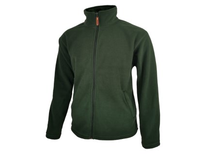 Dressa Forest Thermo nagyméretű cipzáros hosszs ujjs férfi polár pulóver - sötétzöld (Méret 4XL, Szín Forest Green)