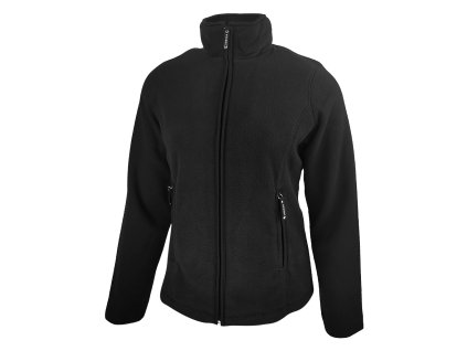 Dressa Basic Thermo nagyméretű cipzáros hosszs ujjs női polár felső - fekete (Méret 4XL, Szín Black)