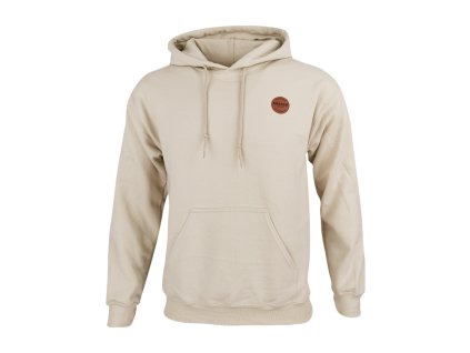 Dressa Forest kenguruzsebes pamut kapucnis pulóver - bézs (Méret XXL, Szín Sand)