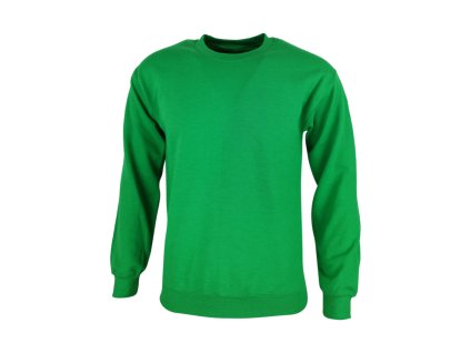 Dressa Forest környaks pamut pulóver - zöld (Méret XXL, Szín Irish Green)