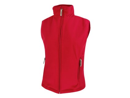 Dressa Home Thermo nagyméretű cipzáros női polár mellény - piros (Méret 4XL, Szín Red)