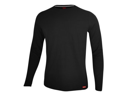 Dressa Premium nagyméretű hosszs ujjs V nyaks férfi pamut póló (Méret 3XL, Szín Light Royal Blue)