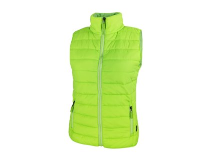Dressa Sport könnyű steppelt cipzáros női mellény - lime (Méret XXL, Szín Neon Lime #cad464)