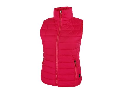 Dressa Sport könnyű steppelt cipzáros női mellény - pink (Méret XXL, Szín Dark Pink #e0033d)