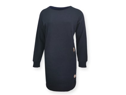 Dressa Casual biopamut női hosszs pulóver - sötétkék (Méret M, Szín Navy (Sötétkék))