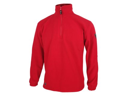 Dressa Basic cipzáros nyaks polár pulóver - piros (Méret 3XL, Szín Red (Piros))