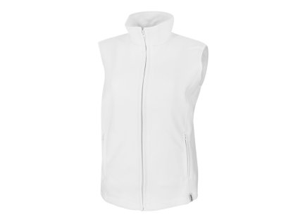 Dressa Basic Thermo nagyméretű cipzáros férfi polár mellény - fehér (Méret 4XL, Szín White (Fehér))