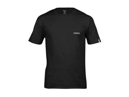 Dressa Logo környaks rövid ujjs pamut póló - fekete (Méret 4XL, Szín Black)