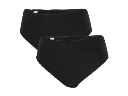 Dressa 303 8cm magas dereks rugalmas pamut bugyi - fekete - 2db (Méret XXL, Szín Fekete)