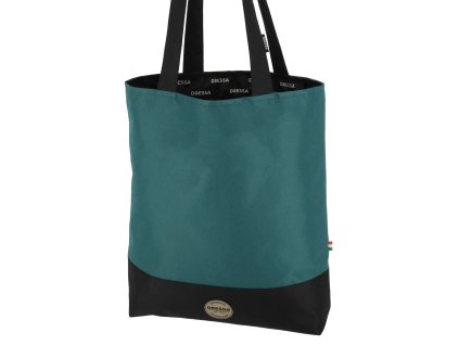 Dressa Bag női shopper táska cipzáros zsebbel - petrolzöld (Méret Egy méretes, Szín Petrol)