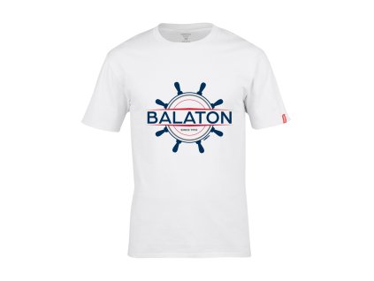 Dressa Balaton feliratos környaks rövid ujjs pamut póló - fehér (Méret 4XL, Szín White (Fehér))