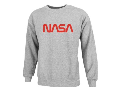 Nasa Worm környaks pamut pulóver - melírszürke (Méret XXL, Szín Sport Grey)