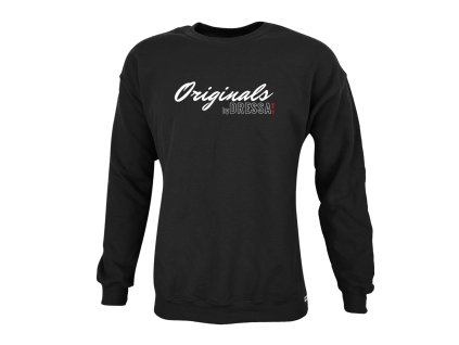 Dressa Originals feliratos környaks pamut pulóver - fekete (Méret XXL, Szín Black)