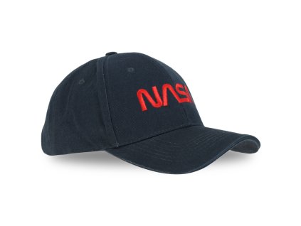 Nasa Worm Red hímzett baseball sapka - sötétkék (Méret Egy méretes, Szín Navy)
