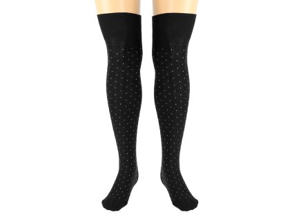 Dressa Socks pöttyös pamut combzokni - fekete (Méret 39-42, Szín Fekete)