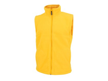 Dressa Basic Thermo nagyméretű cipzáros férfi polár mellény - sárga (Méret 4XL, Szín Yellow (Sárga))