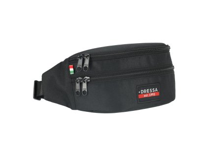 Dressa Bag dupla cipzáros övtáska - fekete (Méret Egy méretes, Szín Black (Fekete))