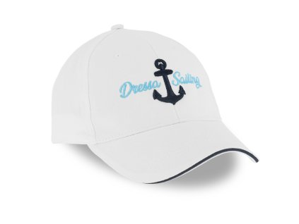 Dressa Sailing hímzett feliratos baseball sapka - fehér (Méret Egy méretes, Szín White/Navy)