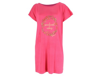 Dressa Weekend Vibes virágmintás hálóruha - rózsaszín (Méret XXL, Szín Magenta #853755)