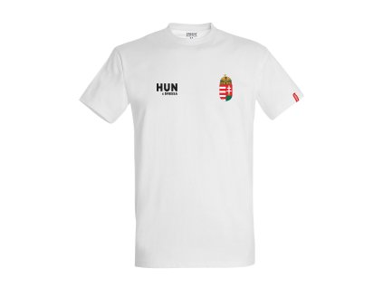 Dressa Hungary magyar címeres pamut szurkolói póló - fehér (Méret XXL, Szín White)