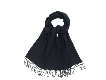 Dressa hímzett nagy méretű téli sál - sötétkék (Méret Egy méretes, Szín French Navy)