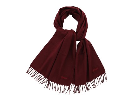 Dressa hímzett nagy méretű téli sál - bordó (Méret Egy méretes, Szín Burgundy)