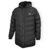 Dressa Basic szőrmés kapucnis férfi téli parka kabát - fekete (Méret XXL, Szín Black (Fekete))