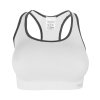 Dressa Active seamless varrás nélküli női top sportmelltartó - fehér (Méret M/L, Szín White/grey #7b8d8f)
