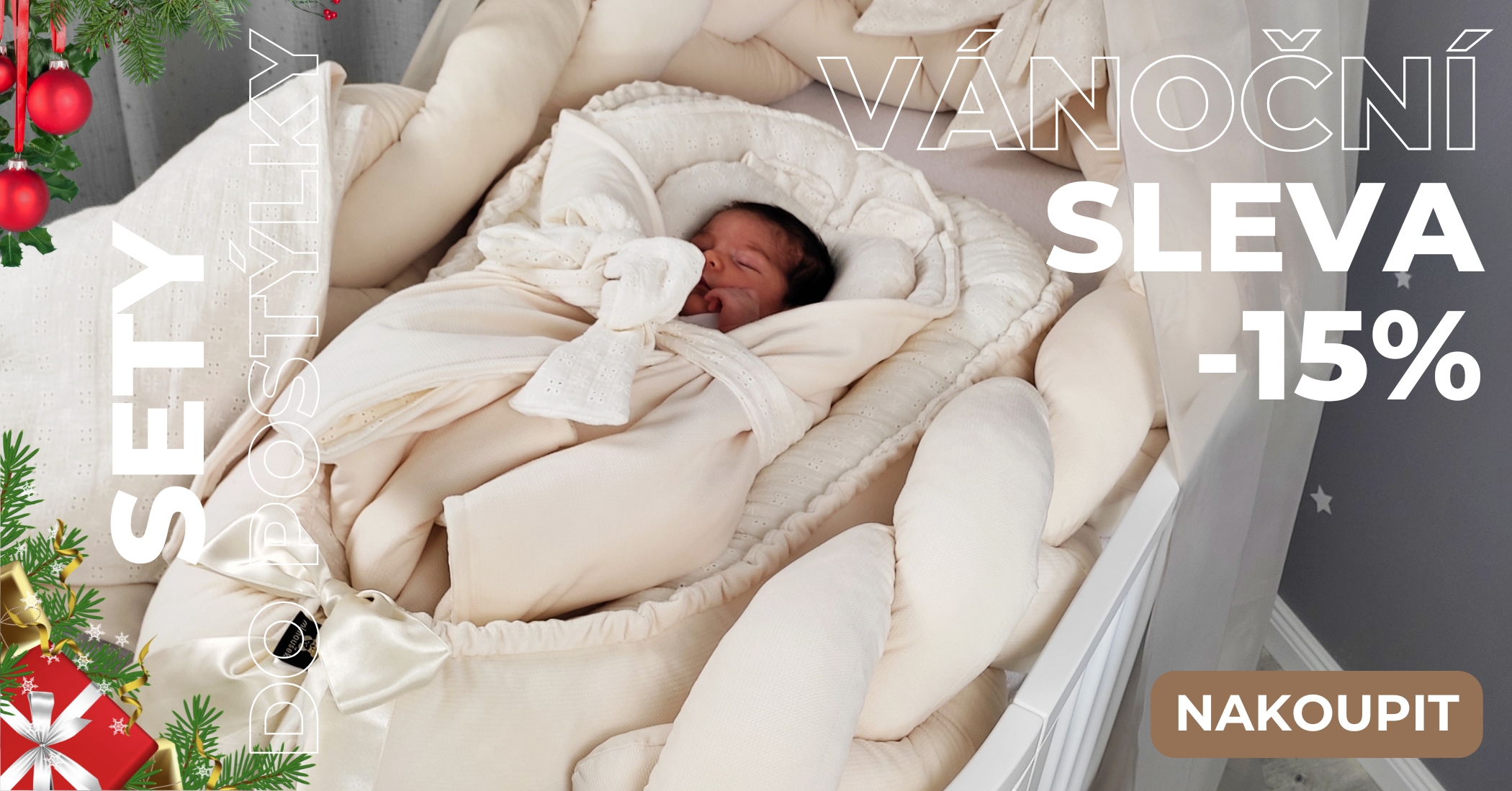 Sety do postýlek Vánoční akce
